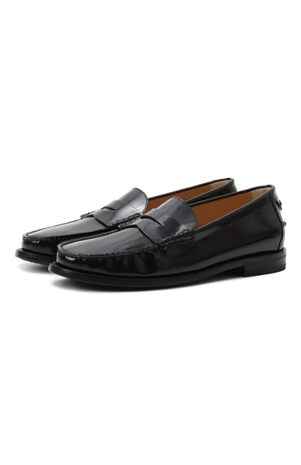 Женские кожаные пенни-лоферы charlex-w BALLY черного цвета, арт. WF003X/VT168 | Фото 1 (Драгоценные камни: Проставлено; Материал внутренний: Натуральная кожа; Материал сплава: Проставлено; Каблук высота: Низкий; Материал внешний: Натуральная кожа; Подошва: Плоская)