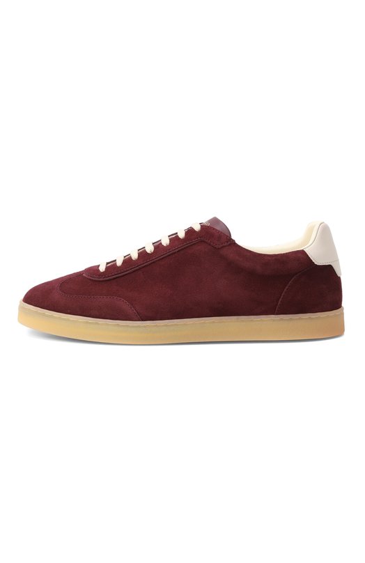 Замшевые кеды Brunello Cucinelli MZUSGGJ336 Бордовый  MZUSGGJ336 Фото 4
