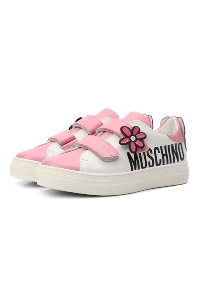 Кожаные кеды MOSCHINO, арт. 83070/VAR1_002