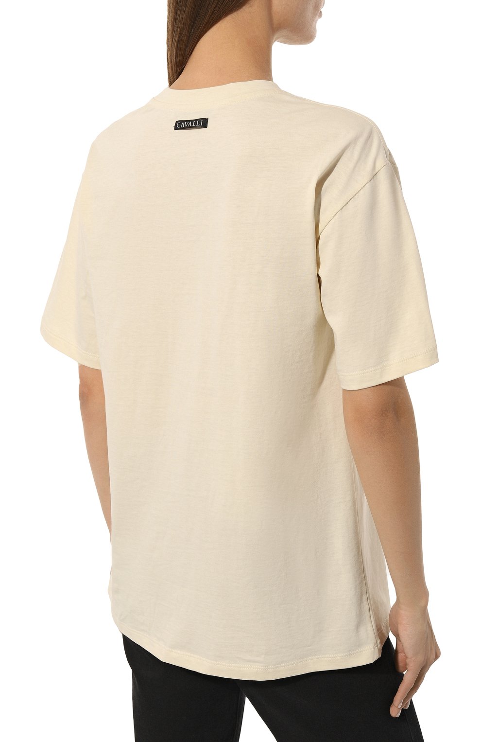 Хлопковая футболка ROBERTO CAVALLI, арт. QKT61M/JD060, фото 4