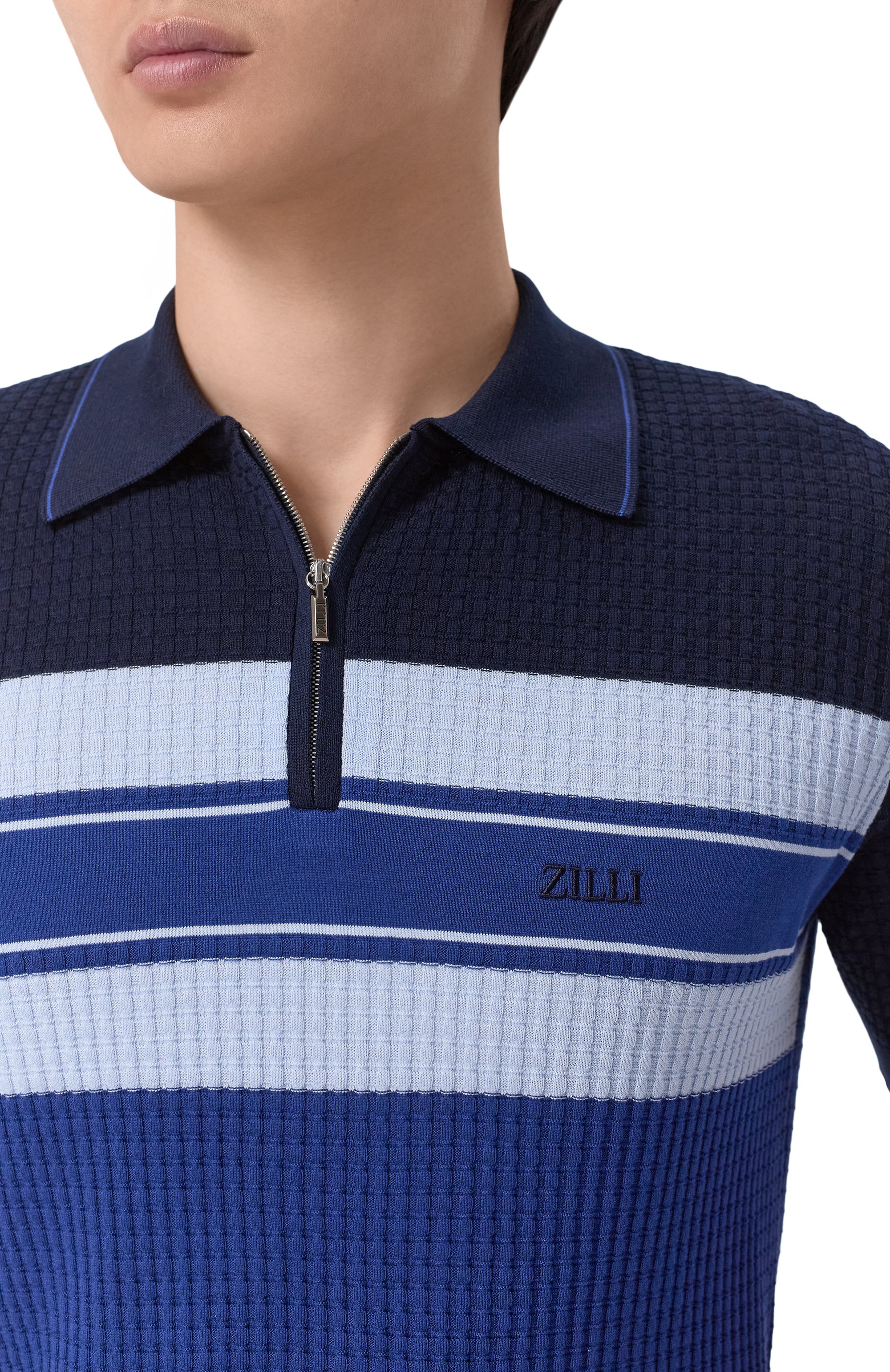 Поло из шелка и хлопка ZILLI, арт. KZP002M0107VFSTR0, фото 5