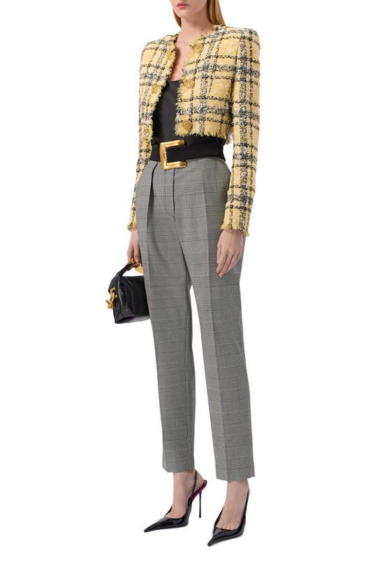 Твидовый жакет Balmain GF1SD280/XL73 Жёлтый  GF1SD280/XL73 Фото 2