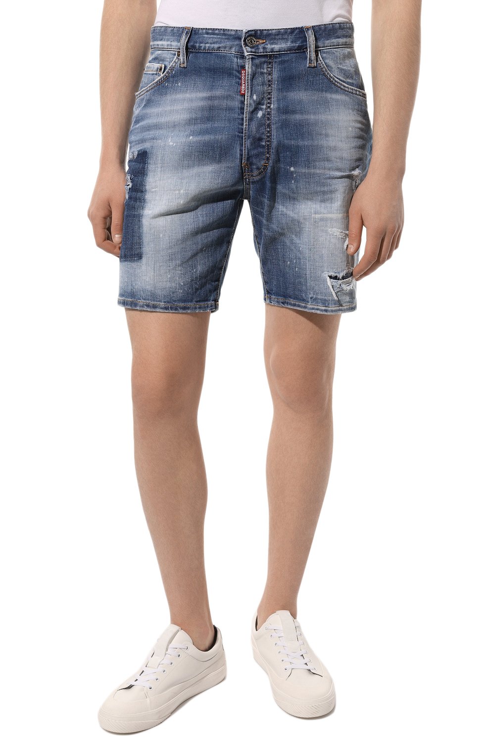 Джинсовые шорты DSQUARED2 синего цвета по цене 69250 руб., арт. S71MU0752/S30664, фото 3 Джинсовые шорты DSQUARED2, арт. S71MU0752/S30664, фото 3