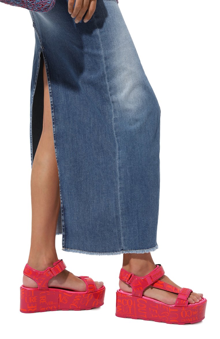 Текстильные босоножки VERSACE JEANS COUTURE, арт. 74VA3S09/ZS366, фото 1