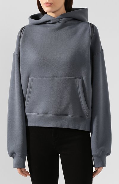 Хлопковое худи ALEXANDERWANG.T серого цвета по цене 27500 руб., арт. 4CC2191029, фото 3 Хлопковое худи ALEXANDERWANG.T, арт. 4CC2191029, фото 3