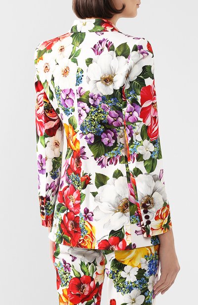 Хлопковый жакет DOLCE & GABBANA разноцветного цвета по цене 246000 руб., арт. F29D0T/FSFJG, фото 4 Хлопковый жакет DOLCE & GABBANA, арт. F29D0T/FSFJG, фото 4