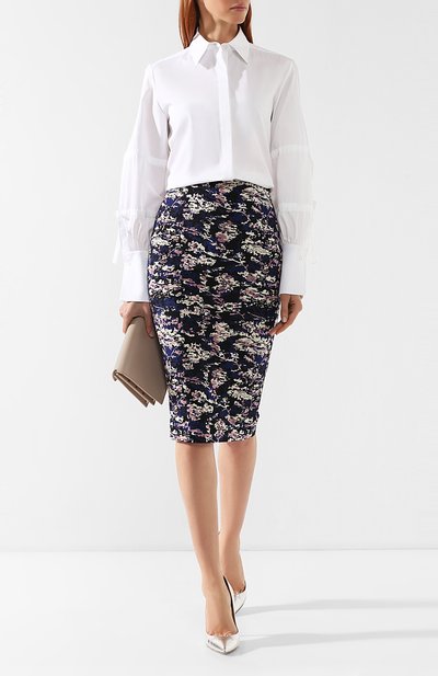 Хлопковая рубашка VICTORIA, VICTORIA BECKHAM, арт. SHVV 137B PSS19 C0TT0N SHIRTING, фото 2