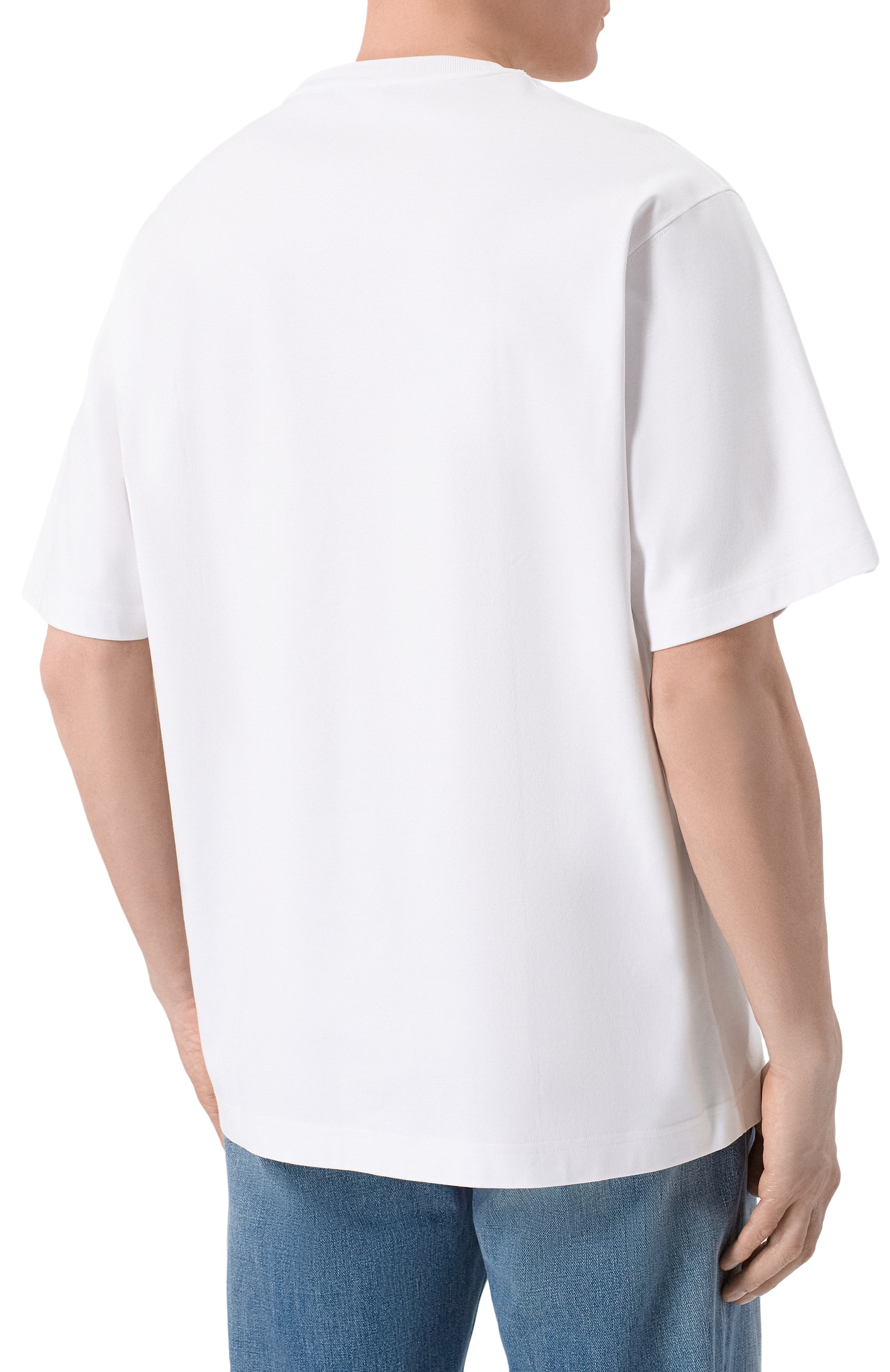 Хлопковая футболка DOLCE & GABBANA белого цвета по цене 65300 руб., арт. G8PN9Z/HU7H8, фото 4 Хлопковая футболка DOLCE & GABBANA, арт. G8PN9Z/HU7H8, фото 4