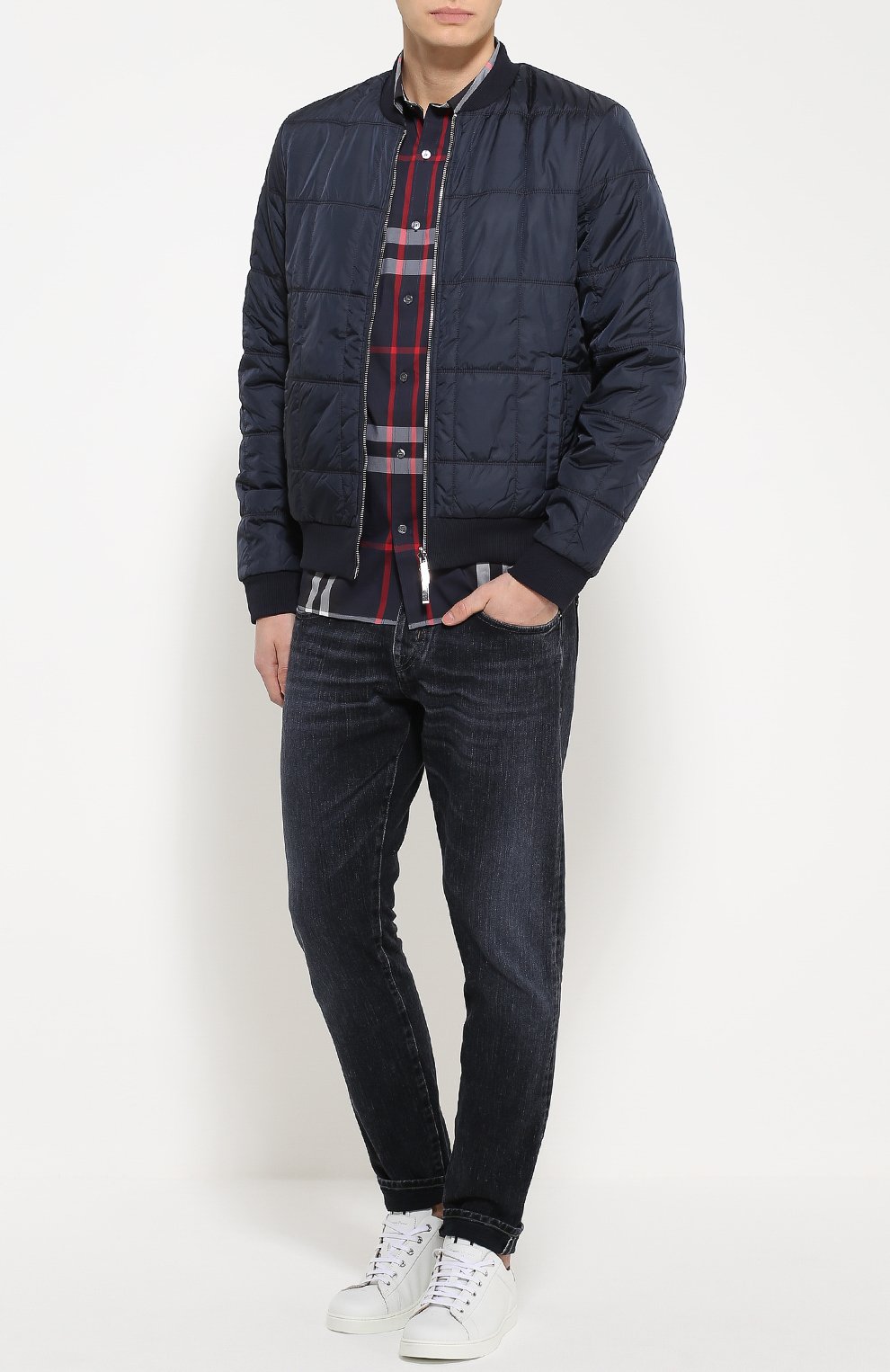 Хлопковая рубашка с воротником кент BURBERRY, арт. 4006731, фото 2