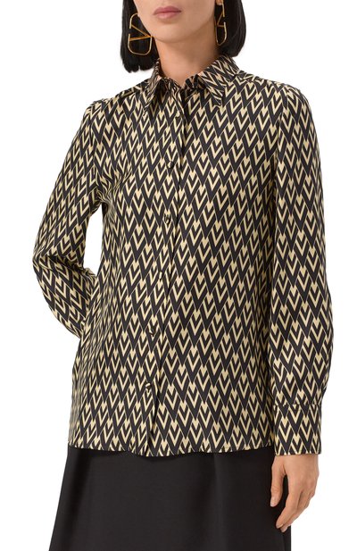 Шелковая рубашка VALENTINO, арт. 6B3AB78390R, фото 3