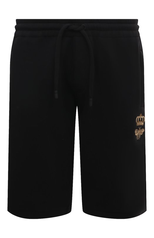 Хлопковые шорты Dolce & Gabbana GVF8AZ/HU7H9 Чёрный GVF8AZ/HU7H9