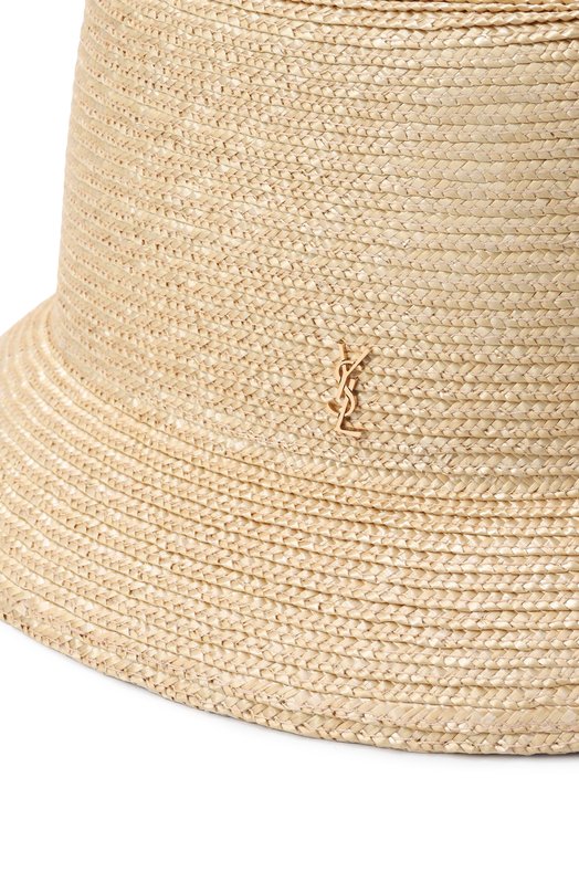 Соломенная панама Saint Laurent 703012/3YG57 Бежевый  703012/3YG57 Фото 3