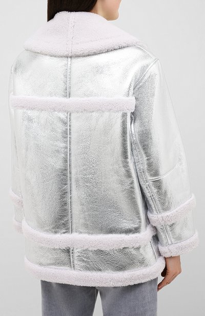 Дубленка BLANCHA серебряного цвета по цене 199500 руб., арт. 20047/300/49/BIANC0 METAL, фото 4 Дубленка BLANCHA, арт. 20047/300/49/BIANC0 METAL, фото 4