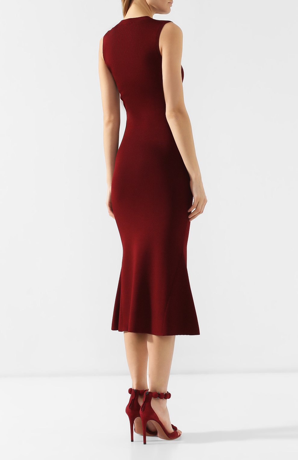 Платье из вискозы VICTORIA BECKHAM, арт. DR KNT 6706 PSS19 NEEDLE CHANGE SIG, фото 4