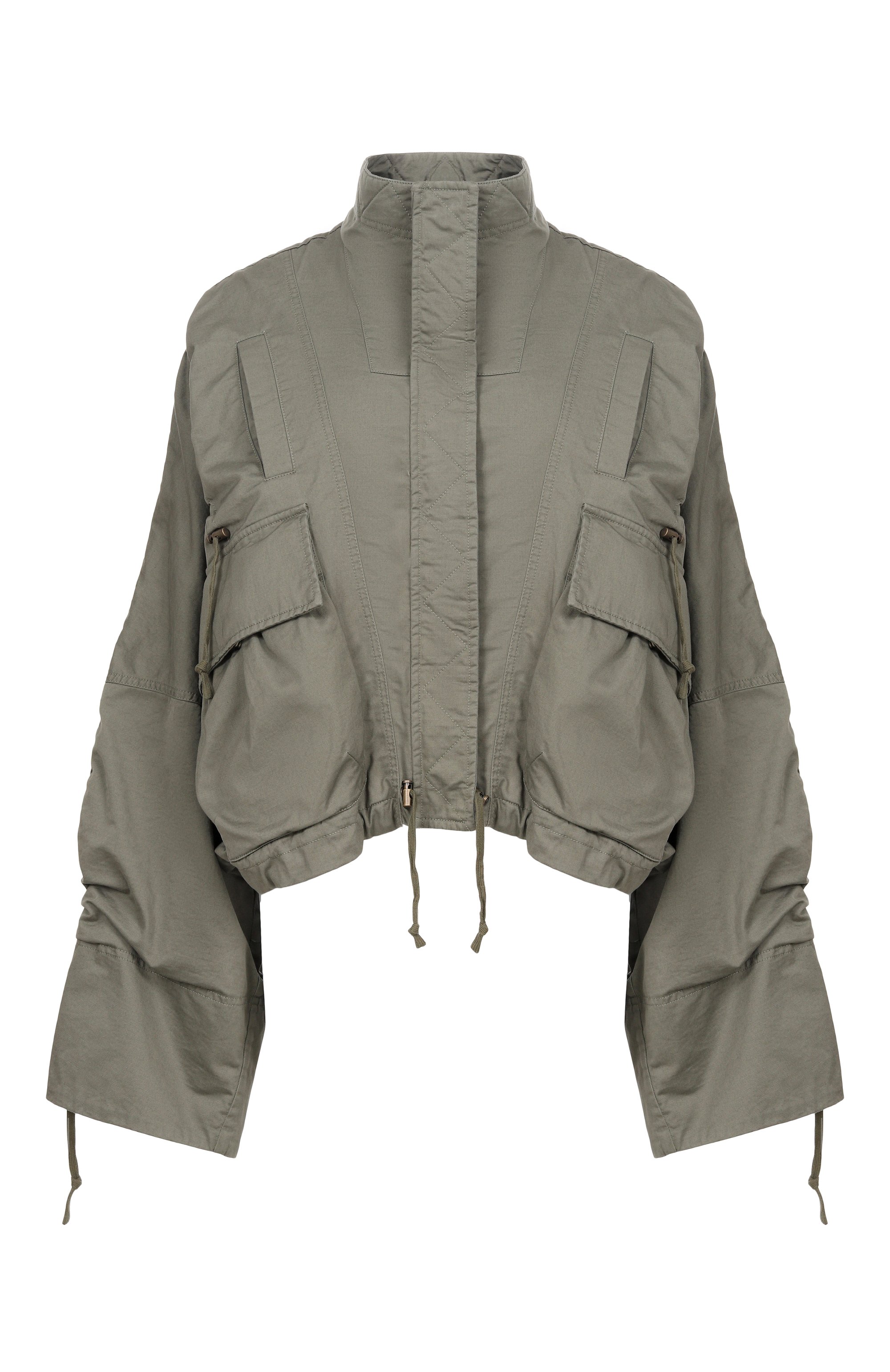 Хлопковая куртка BALMAIN хаки цвета по цене 261000 руб., арт. GF0TI030/CG65, фото 1 Хлопковая куртка BALMAIN, арт. GF0TI030/CG65, фото 1