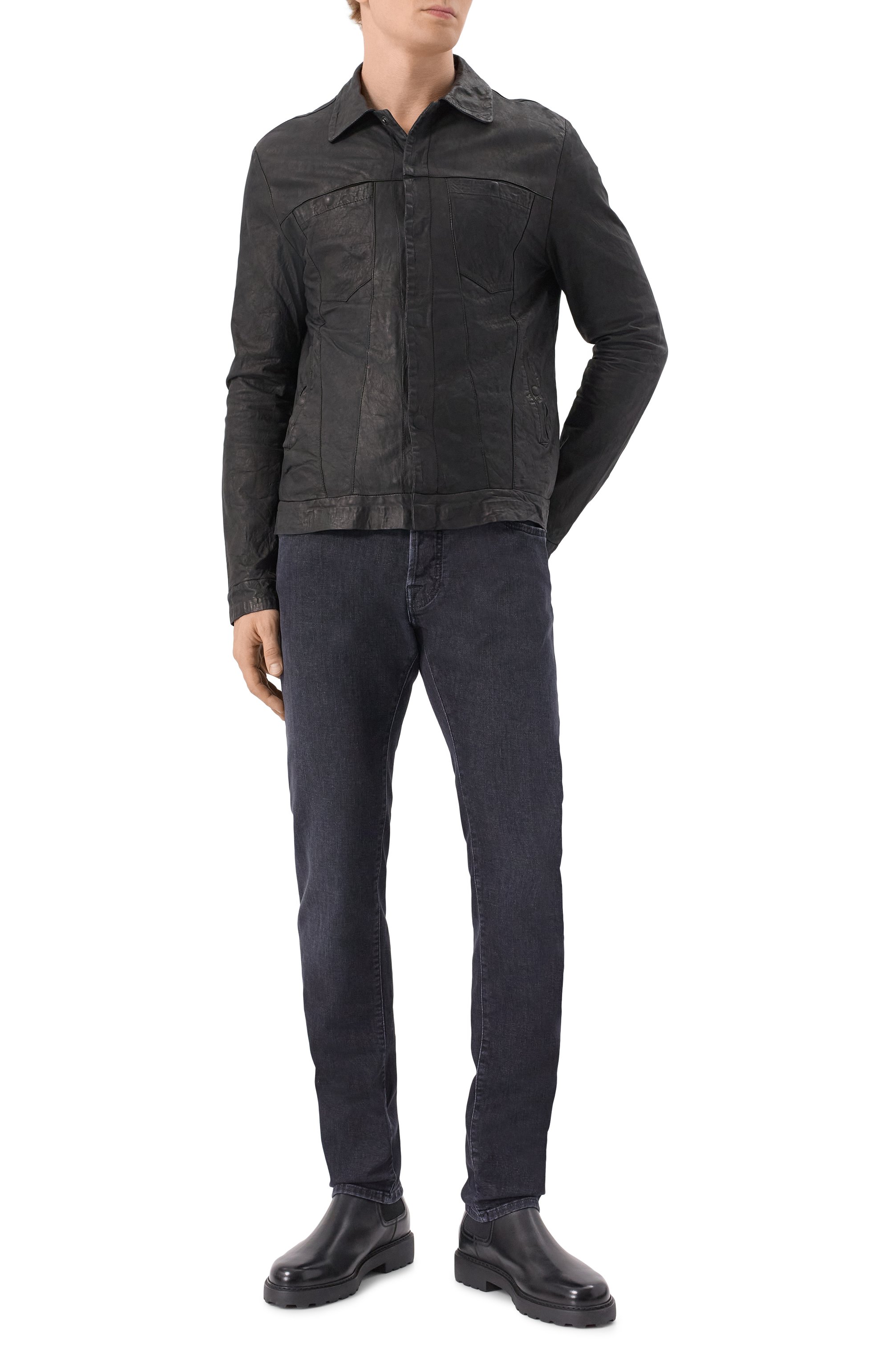 Кожаная куртка-рубашка GIORGIO BRATO, арт. GU25S20098NAPSTM, фото 2