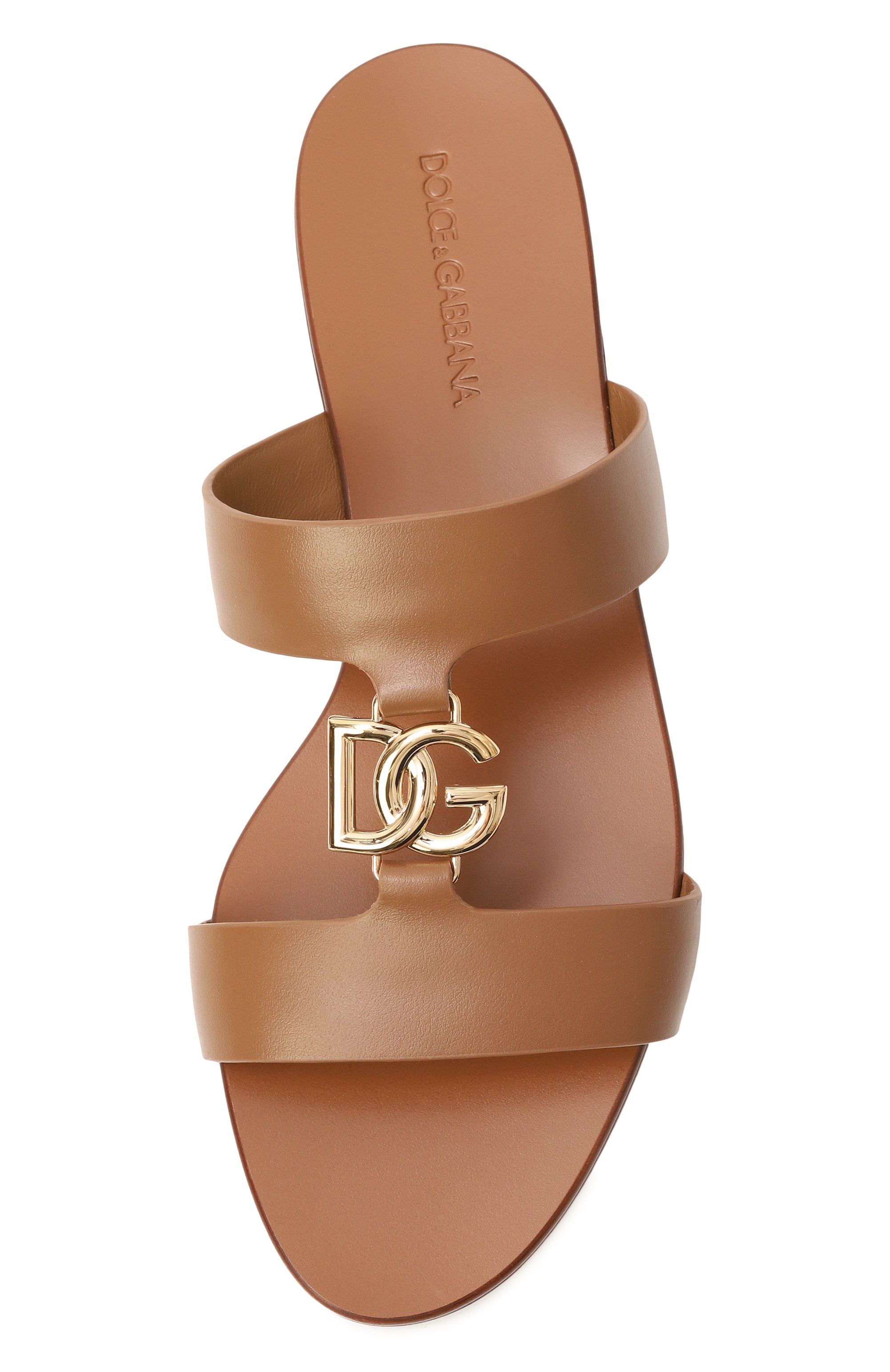 Кожаные шлепанцы bianca DOLCE & GABBANA, арт. CQ0608/AW576, ф�ото 6