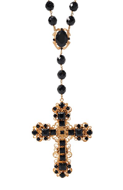 Колье DOLCE & GABBANA черного цвета по цене 343500 руб., арт. WNS6V4/W1111, фото 3 Колье DOLCE & GABBANA, арт. WNS6V4/W1111, фото 3