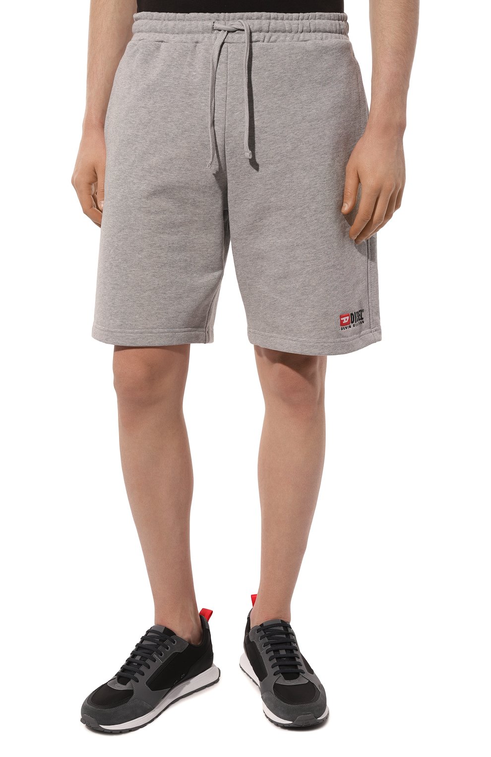 Хлопковые шорты DIESEL серого цвета по цене 11600 руб., арт. A03760/0GEAD, фото 3 Хлопковые шорты DIESEL, арт. A03760/0GEAD, фото 3