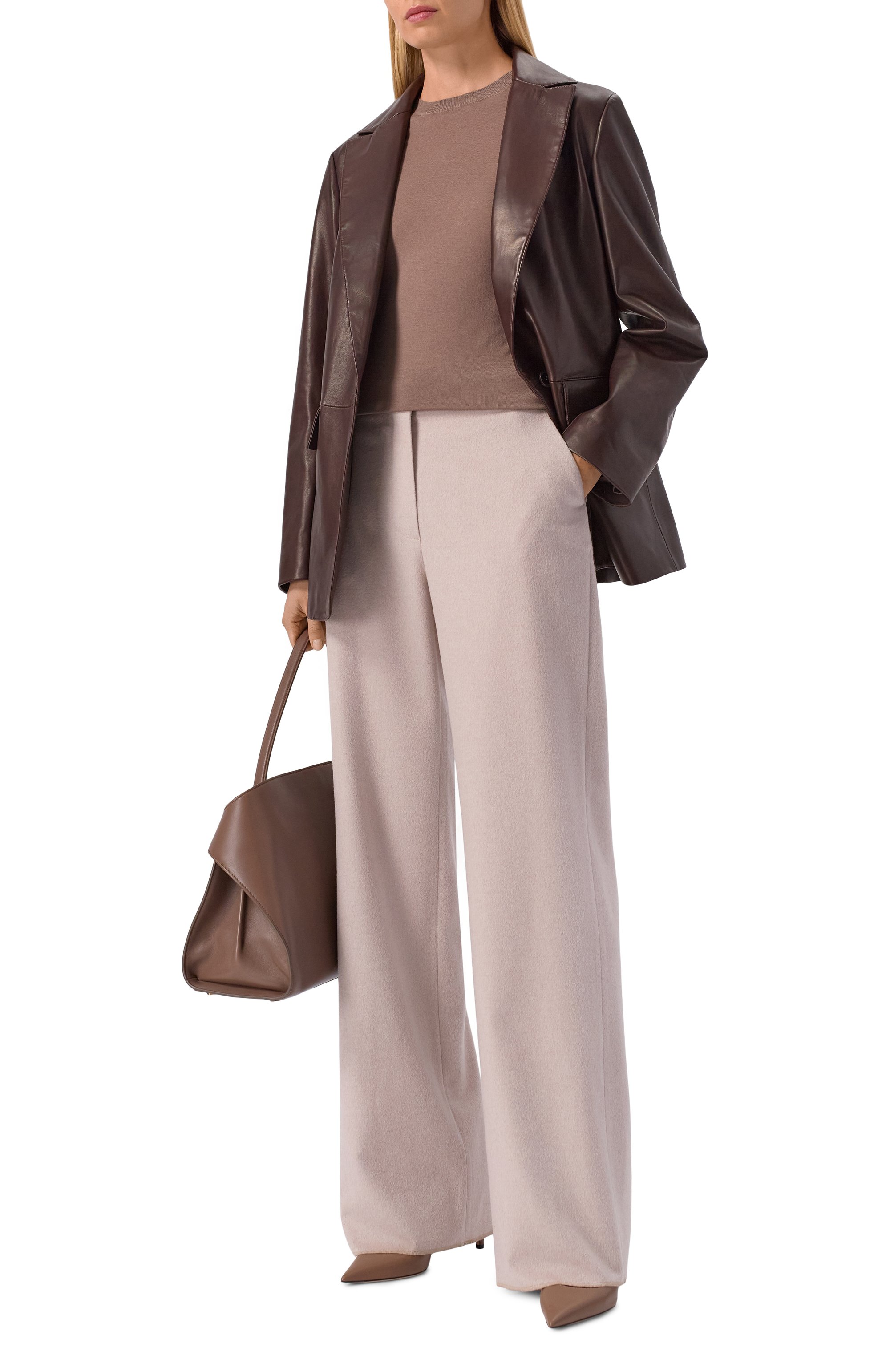 Кашемировые брюки MVST светло-бежевого цвета по цене 265000 руб., арт. M25.1MW.T010NEW/LC1588, фото 2 Кашемировые брюки MVST, арт. M25.1MW.T010NEW/LC1588, фото 2