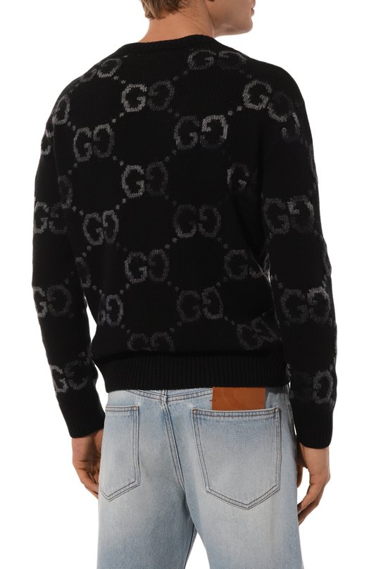 Шерстяной свитер Gucci 770509/XKDSJ Чёрный  770509/XKDSJ Фото 4