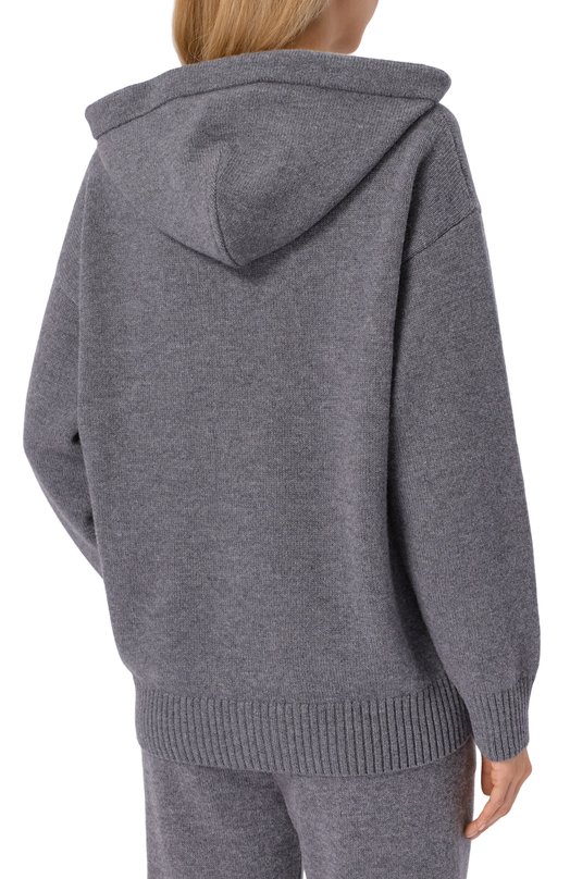 Худи из шерсти и кашемира MSGM 3940MM205/257596 Серый  3940MM205/257596 Фото 4
