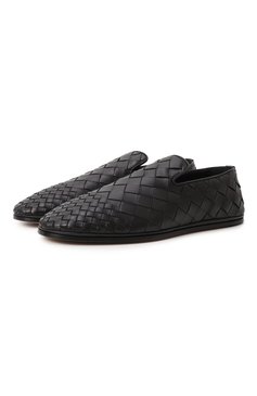 Мужские кожаные слиперы sunday BOTTEGA VENETA черного цвета, арт. 819500/V55V0 | Фото 1 (Материал внутренний: Натуральная кожа; Нос: Не проставлено; Материал внешний: Натуральная кожа; Материал сплава: Проставлено; Стили: Кэжуэл)