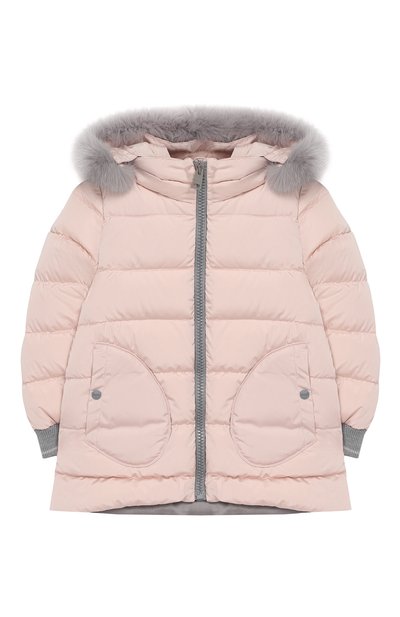 Куртка на молнии с меховой отделкой на капюшоне HERNO, арт. PI0059G/19510/4A-8A, фото 1