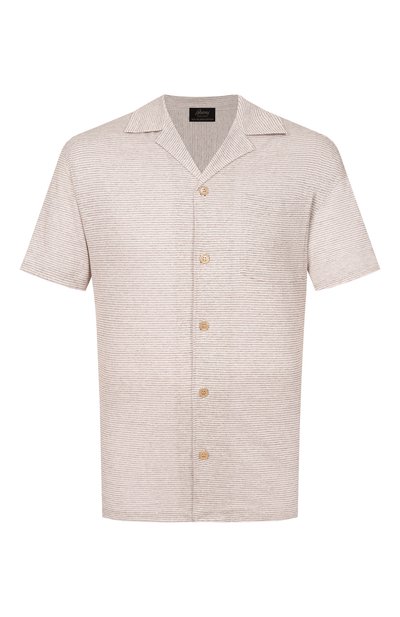 Мужская рубашка изо льна и хлопка BRIONI, арт. UJPF0L/PD604