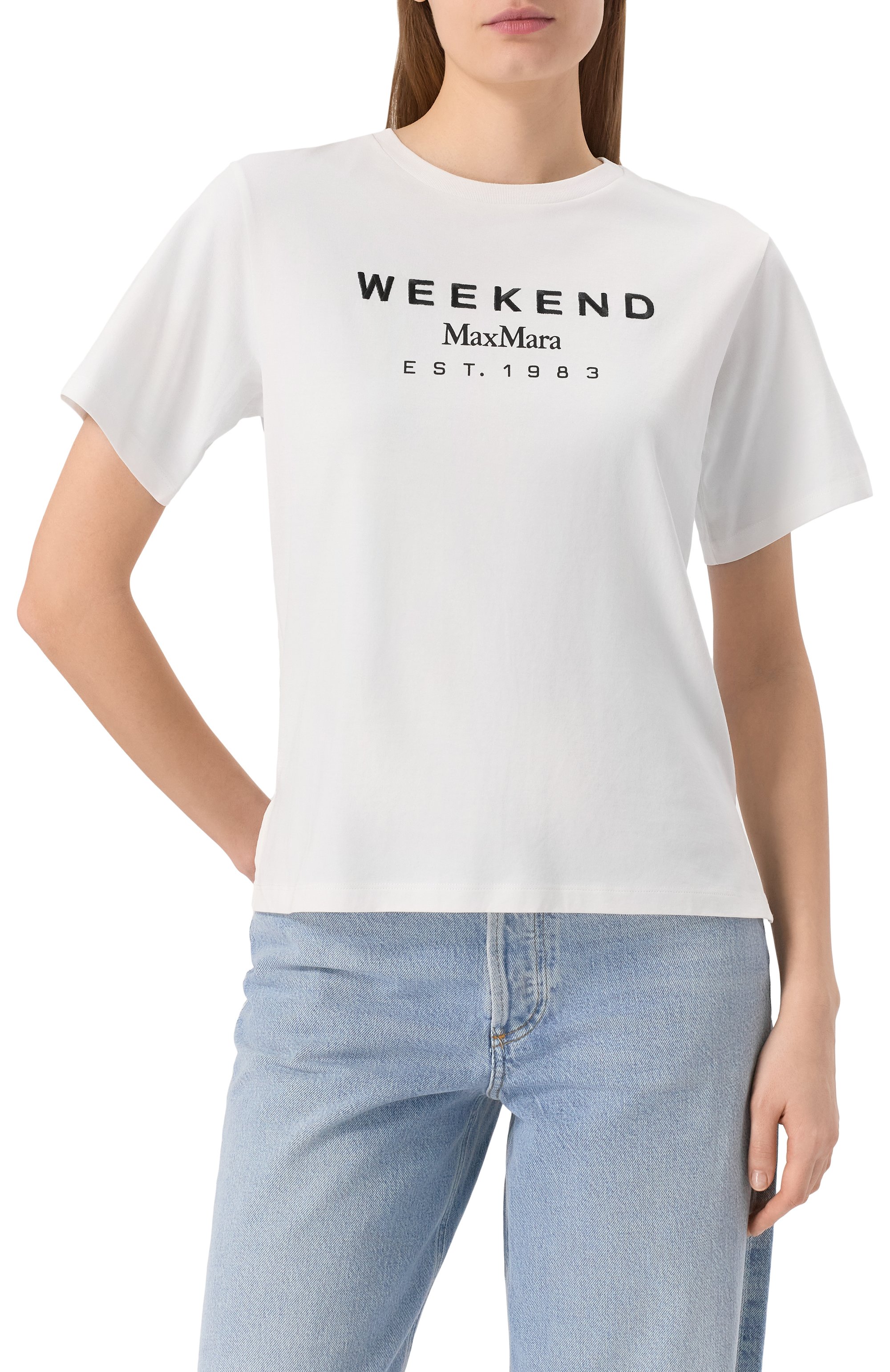 Хлопковая футболка WEEKEND MAX MARA, арт. CABINA, фото 3