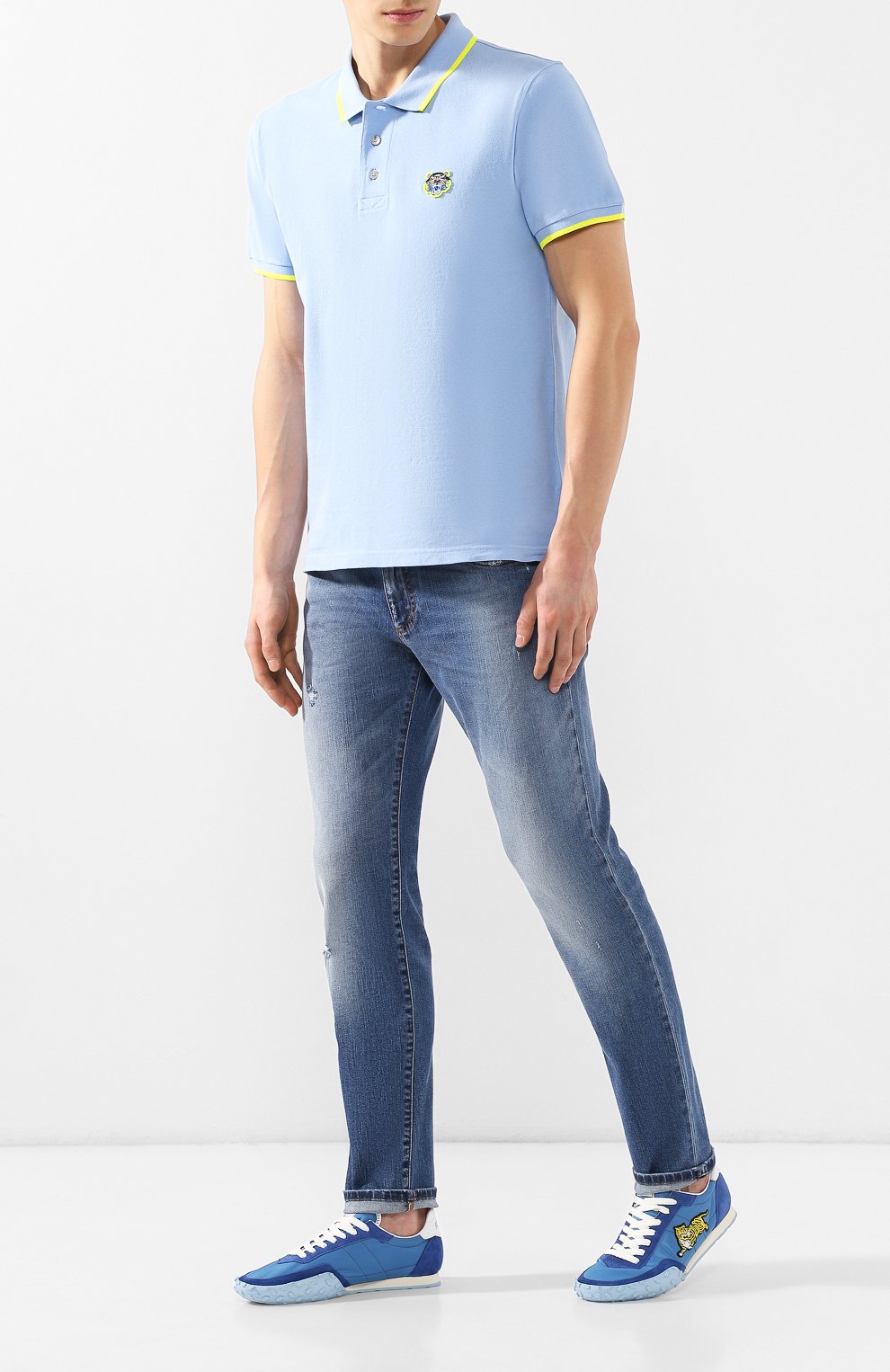 Текстильные кроссовки move KENZO синего цвета по цене 32900 руб., арт. F765SN122F92, фото 2 Текстильные кроссовки move KENZO, арт. F765SN122F92, фото 2