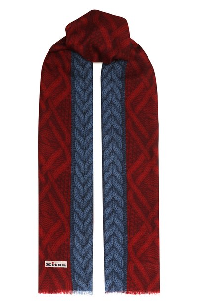 Шарф из кашемира и шерсти KITON, арт. USCIACK0261F10, фото 1