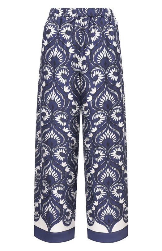 Шелковые брюки Weekend Max Mara WKD0TTIC0 Синий WKD0TTIC0