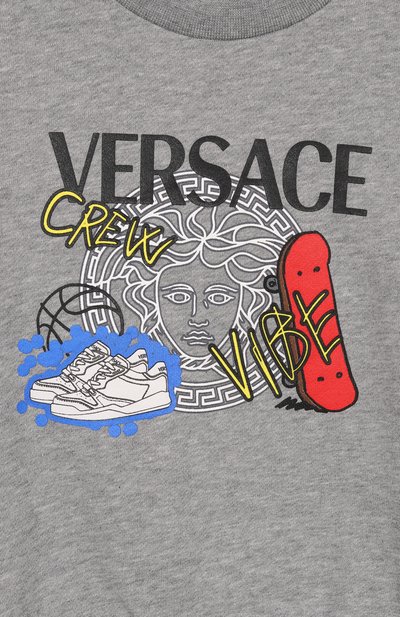 Хлопковый свитшот VERSACE, арт. 1018561/1A13256, фото 3