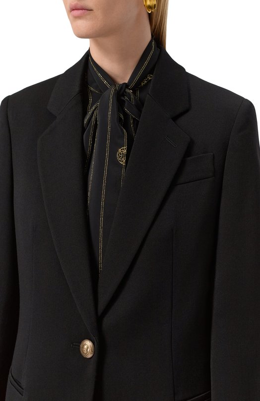 Шерстяной жакет Giorgio Armani GW001949/TE10936 Чёрный  GW001949/TE10936 Фото 5