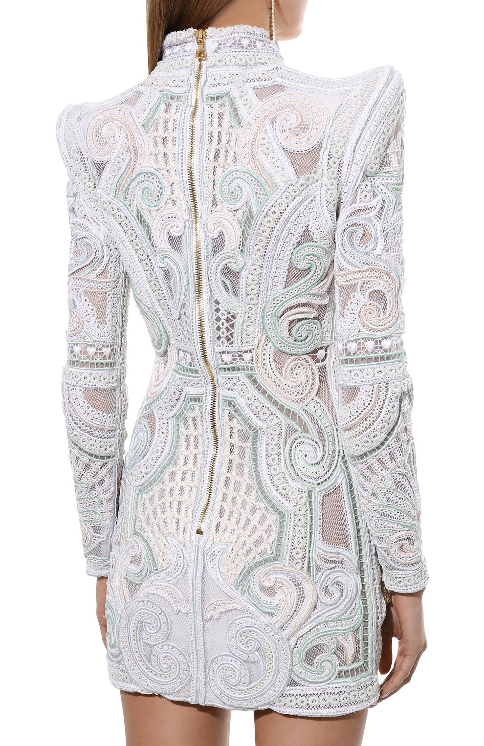 Платье BALMAIN разноцветного цвета по цене 2395000 руб., арт. WF1R8310/A104, фото 4 Платье BALMAIN, арт. WF1R8310/A104, фото 4