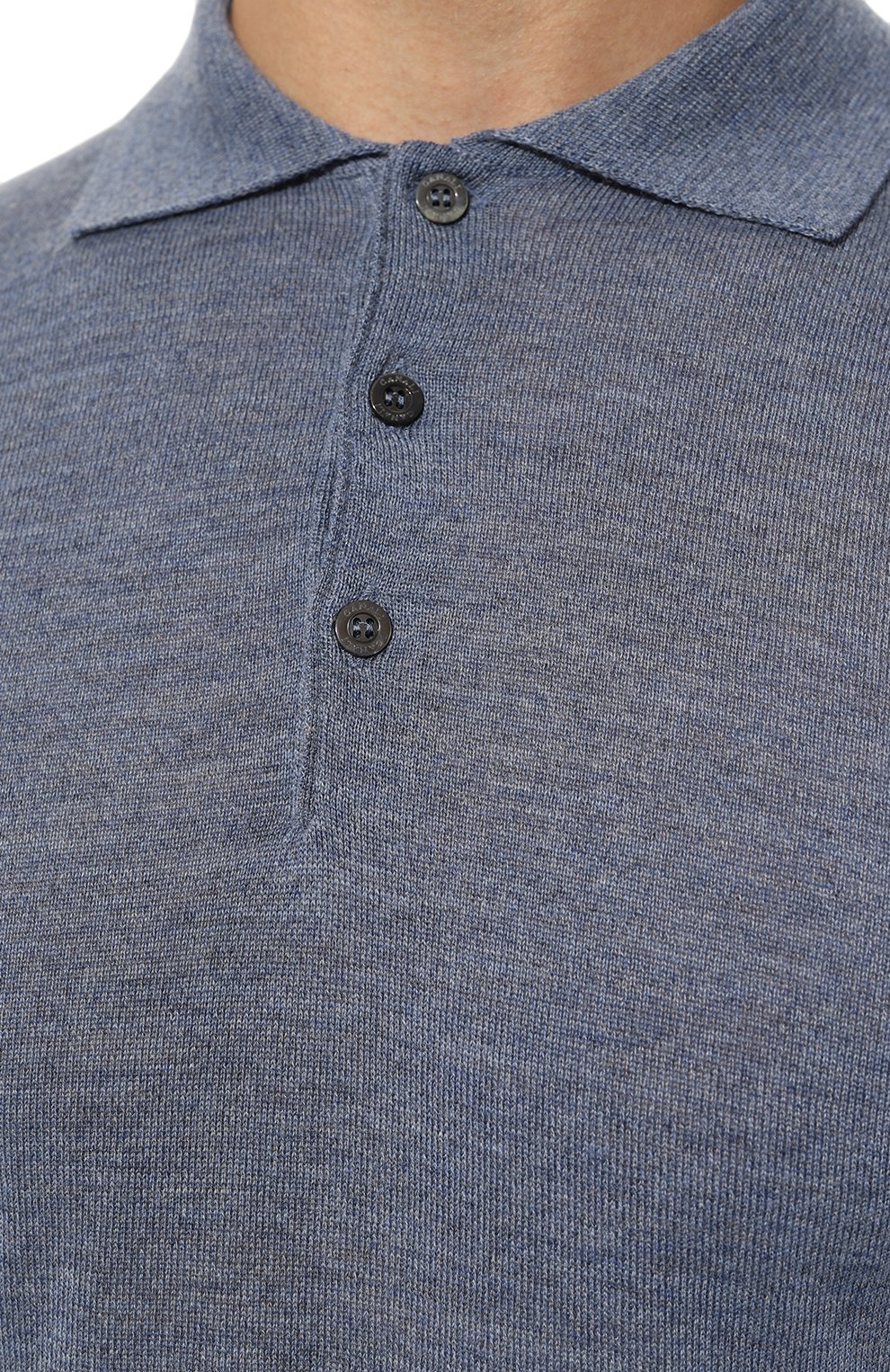 Шерстяное поло CANALI голубого цвета по цене 35150 руб., арт. C0017/MK00077, фото 5 Шерстяное поло CANALI, арт. C0017/MK00077, фото 5