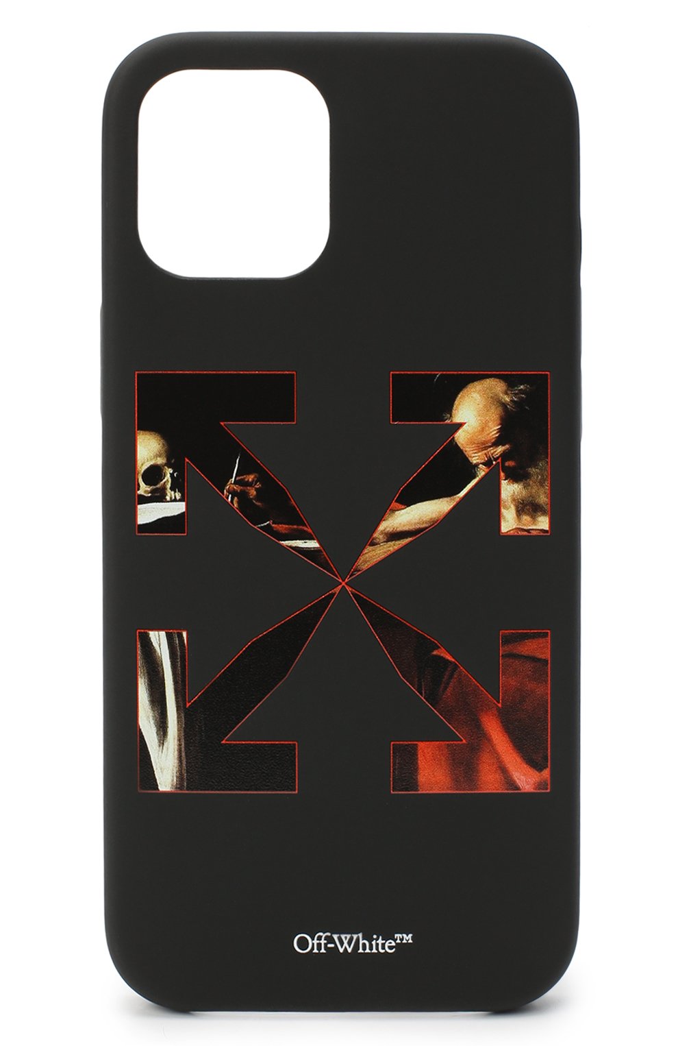 Чехол для iphone 12 pro max OFF-WHITE черного цвета по цене 9500 руб., арт. 0MPA027R21PLA001, фото 1 Чехол для iphone 12 pro max OFF-WHITE, арт. 0MPA027R21PLA001, фото 1