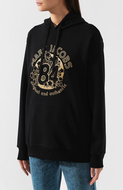 Хлопковое худи MARC JACOBS (THE) черного цвета по цене 18900 руб., арт. M4008471, фото 3 Хлопковое худи MARC JACOBS (THE), арт. M4008471, фото 3