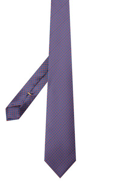 Шелковый галстук CANALI синего цвета по цене 12600 руб., арт. 18/HS03350, фото 2 Шелковый галстук CANALI, арт. 18/HS03350, фото 2