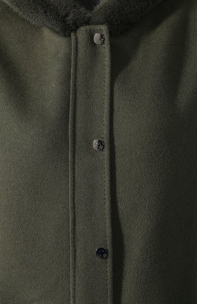 Пальто с меховой отделкой MANZONI24, арт. 19M634-DB1V/40-46, фото 5