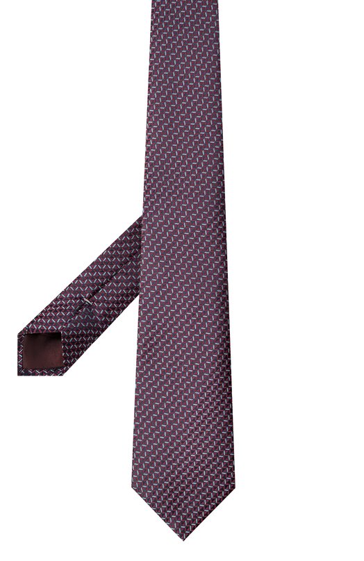 Шелковый галстук Canali 18/HJ04409 Бордовый  18/HJ04409 Фото 3