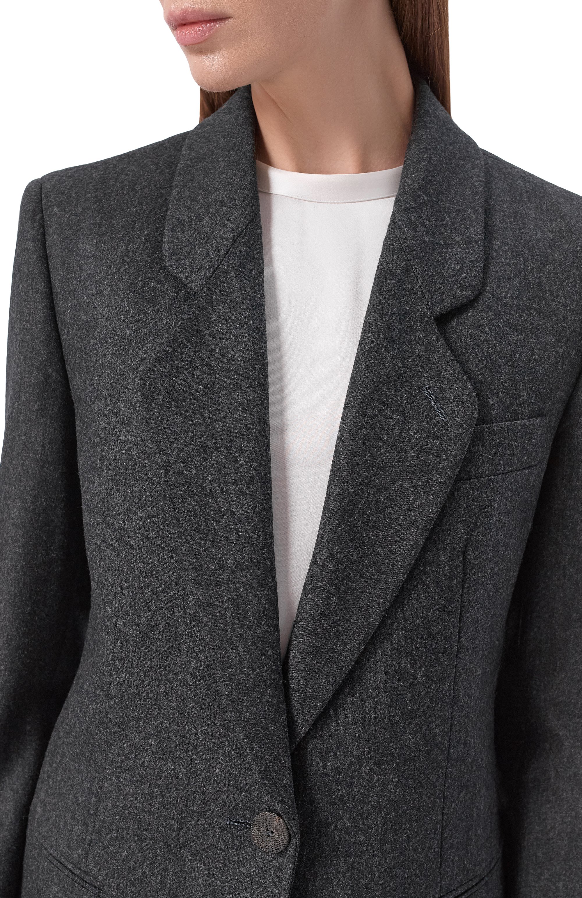 Жакет из шерсти и кашемира GIORGIO ARMANI серого цвета по цене 272500 руб., арт. GW004127/TE10537, фото 5 Жакет из шерсти и кашемира GIORGIO ARMANI, арт. GW004127/TE10537, фото 5