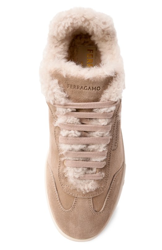 Замшевые кеды Athena Ferragamo 030721/788 Бежевый  030721/788 Фото 6