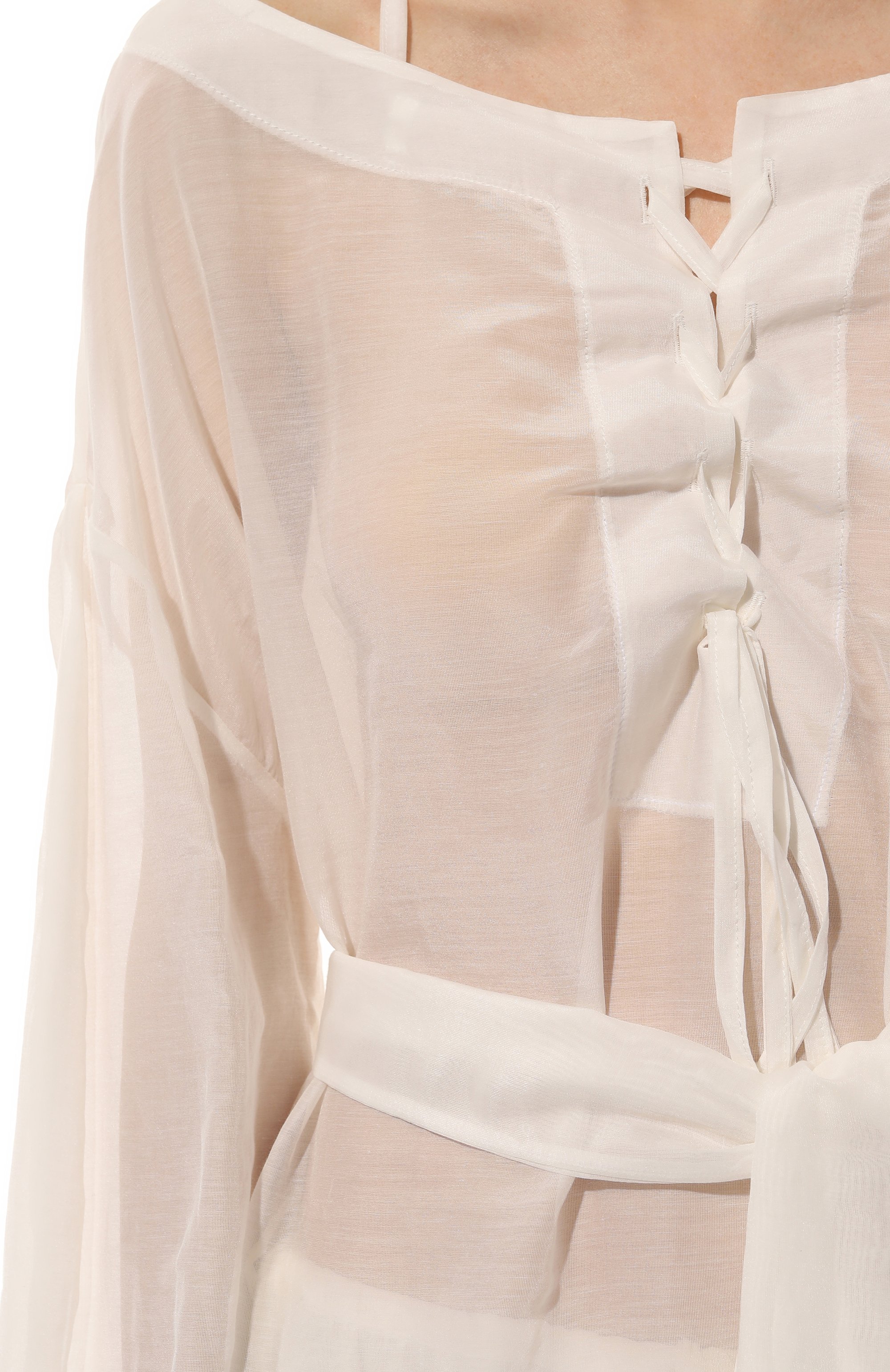 Блузка из хлопка и шелка LILA EUGENIE, арт. 2513, фото 5