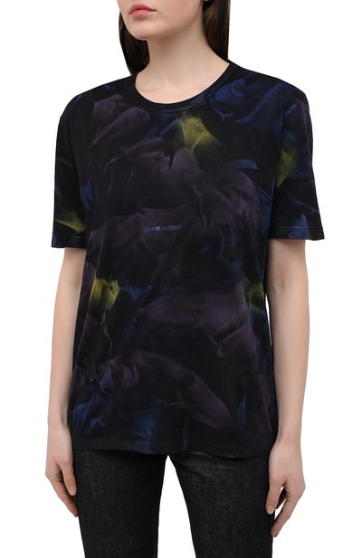 Хлопковая футболка SAINT LAURENT, арт. 648927/Y36CU, фото 3