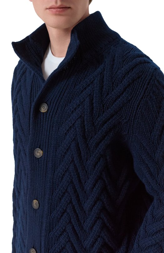 Шерстяной кардиган KNT UMM070803 Синий  UMM070803 Фото 5
