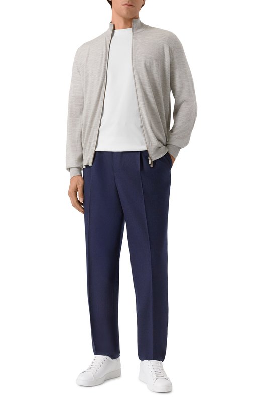 Шерстяные брюки Brunello Cucinelli ME226E1710 Синий  ME226E1710 Фото 2