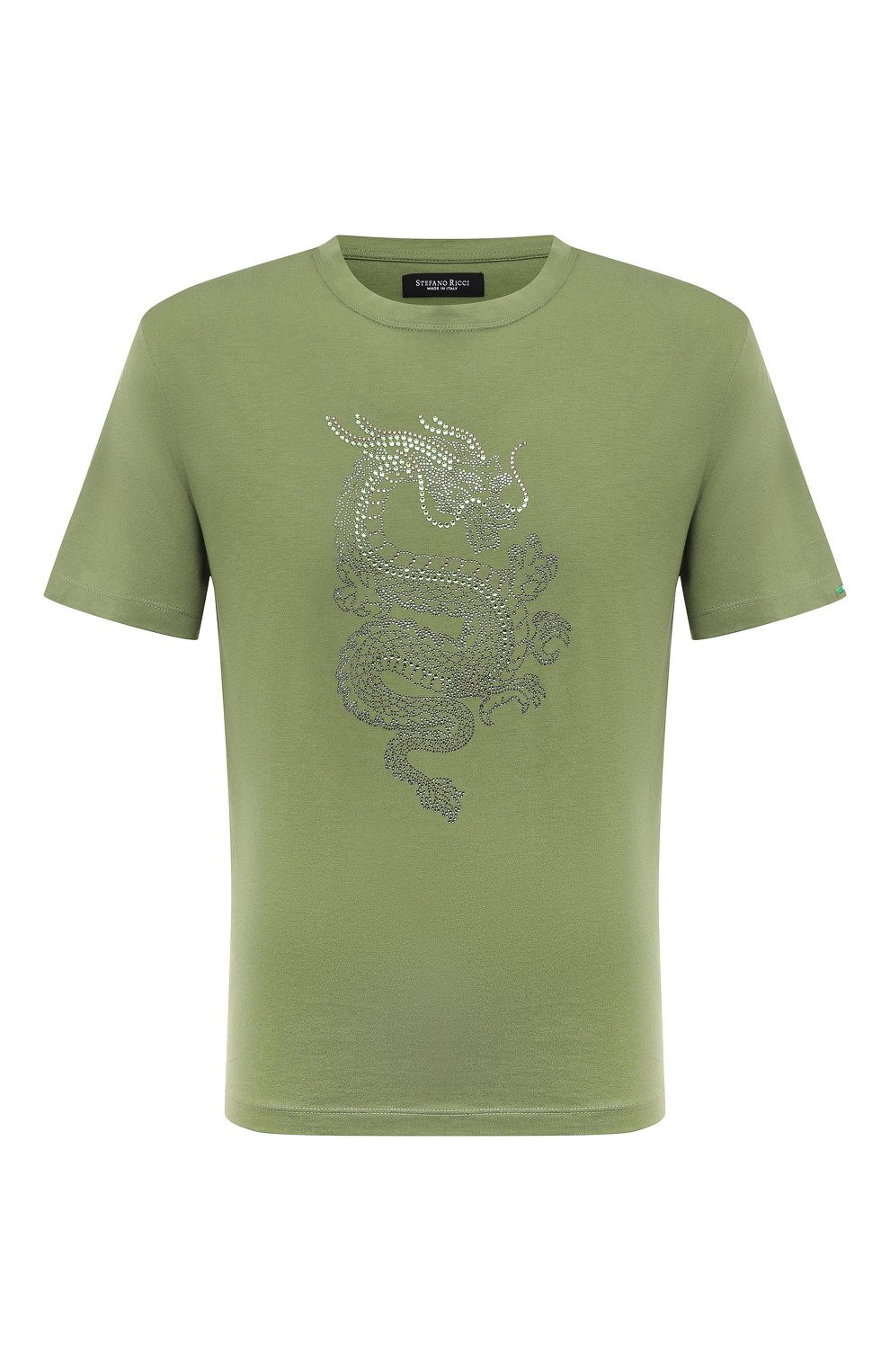 Футболка STEFANO RICCI салатового цвета по цене 138500 руб., арт. MNH420330/803, фото 1 Футболка STEFANO RICCI, арт. MNH420330/803, фото 1
