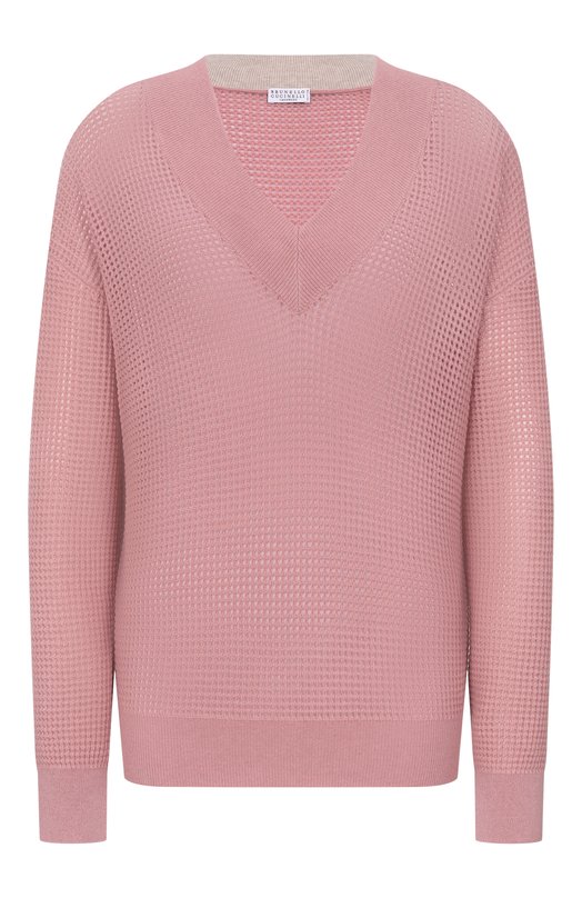 Кашемировый пуловер Brunello Cucinelli M12205102 Розовый M12205102